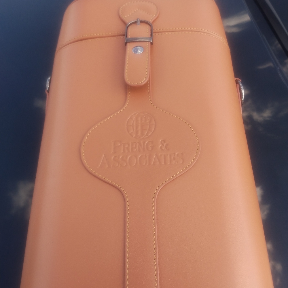 Wine Leather Double Carry Case - Picture 4 of 11
